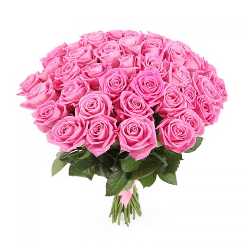 Заказать букет из 41-ой розовой розы с доставкой по Карабулаку